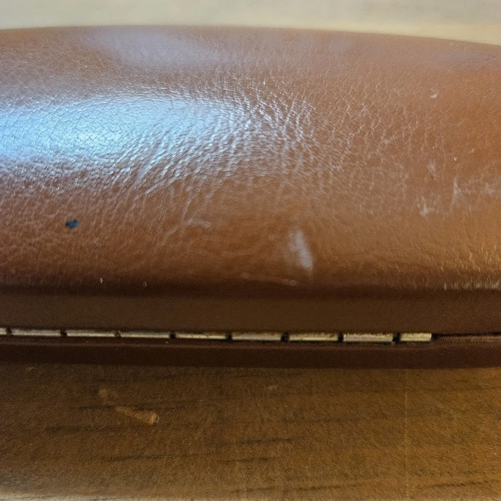 Brooks Brothers Hard Shelled Felt Lined Glasses Case Brown CASE ONLY